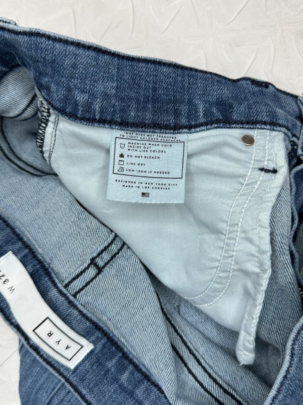AYR All Year Round YaYa Crop Straight Leg Jeans 32L Raw Hem Elevated Minimalist - Picture 7 of 8